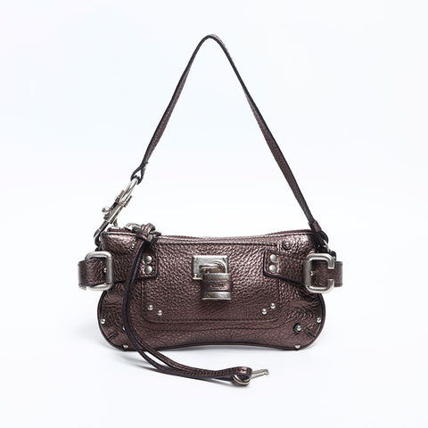 クロエ Chloe パディントン ミニ アクセサリーポーチ ハンドバッグ ブラウン WS14896