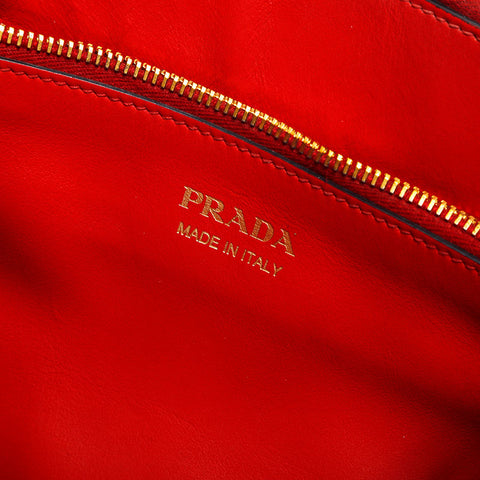 プラダ PRADA レザー 2way パラディグム ショルダーバッグ レッド WS14900