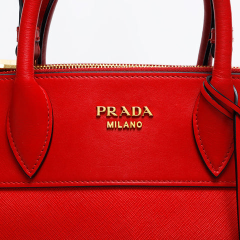 プラダ PRADA レザー 2way パラディグム ショルダーバッグ レッド WS14900