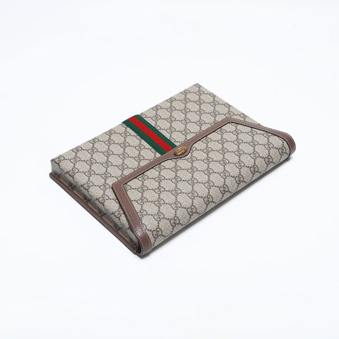 グッチ GUCCI オフィディア GG スプリーム クラッチバッグ ブラウン WS14901