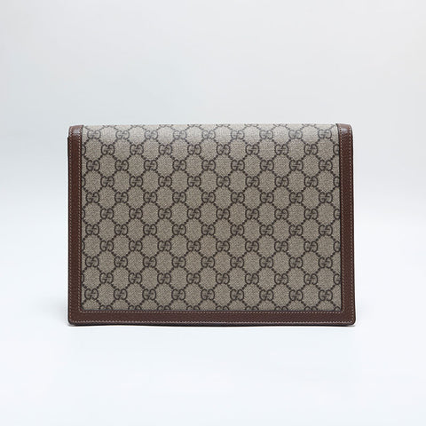 グッチ GUCCI オフィディア GG スプリーム クラッチバッグ ブラウン WS14901