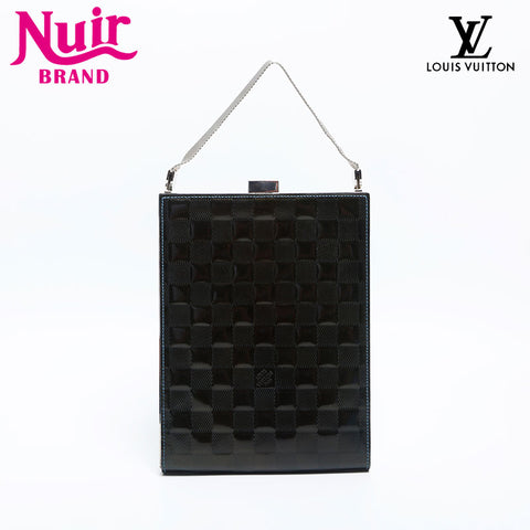 ルイ・ヴィトン LOUIS VUITTON パテントレザー ダミエ ヴェルニライン アンジュGM 2000年製 ハンドバッグ グリーン WS14902