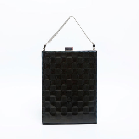 ルイ・ヴィトン LOUIS VUITTON パテントレザー ダミエ ヴェルニライン アンジュGM 2000年製 ハンドバッグ グリーン WS14902