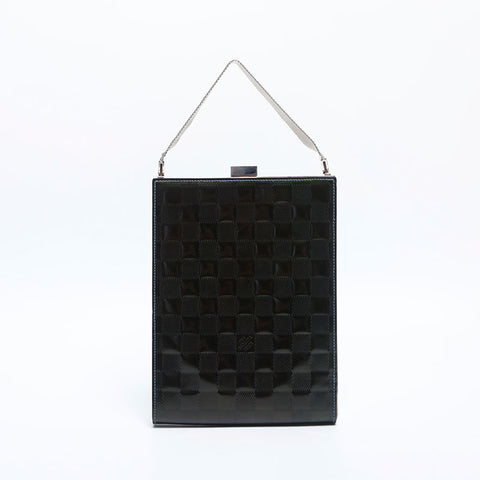 ルイ・ヴィトン LOUIS VUITTON パテントレザー ダミエ ヴェルニライン アンジュGM 2000年製 ハンドバッグ グリーン WS14902