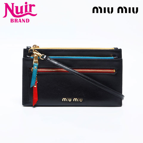 Miu Miu leather Shoulder Bag black WS14903