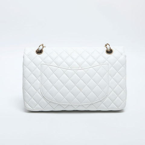 CHANEL No. 12 Matelasse Chain Heart Charm 2008-2009 Shoulder Bag white WS14904