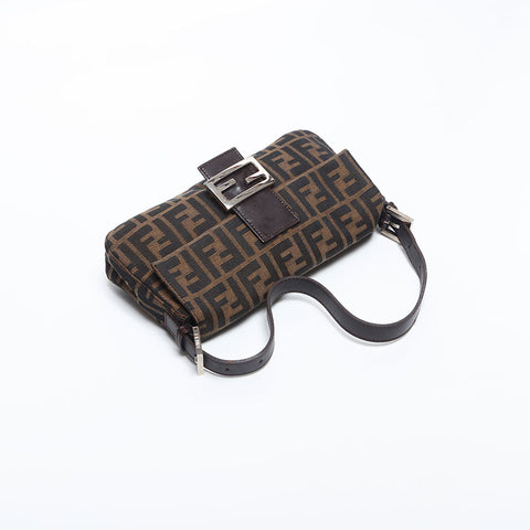 FENDI Zucca Mama Shoulder Bag Brown WS14906