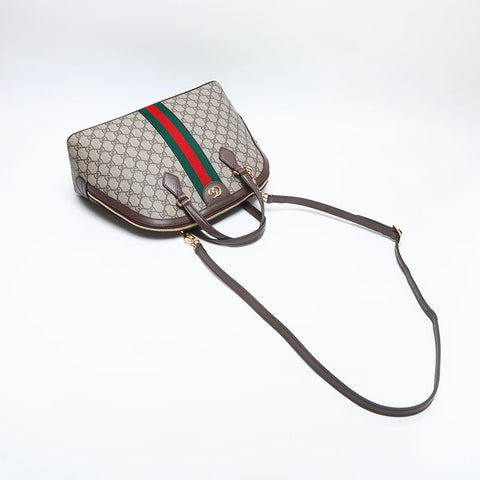 GUCCI GG Supreme Ophidia Handbag Brown WS14907