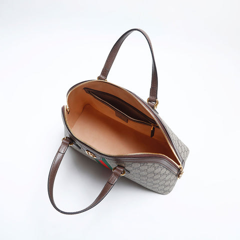 GUCCI GG Supreme Ophidia Handbag Brown WS14907