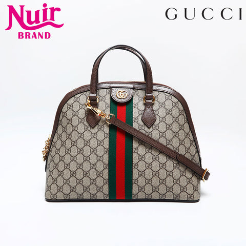 GUCCI GG Supreme Ophidia Handbag Brown WS14907
