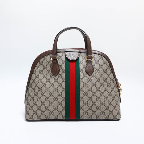 GUCCI GG Supreme Ophidia Handbag Brown WS14907