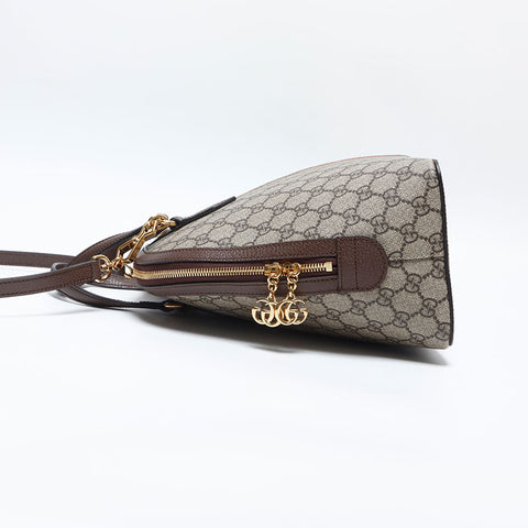 GUCCI GG Supreme Ophidia Handbag Brown WS14907