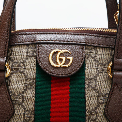 GUCCI GG Supreme Ophidia Handbag Brown WS14907