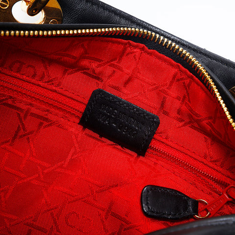 Christian Dior Lady 2way Medium Handbag black WS14908