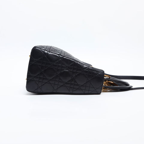 Christian Dior Lady 2way Medium Handbag black WS14908