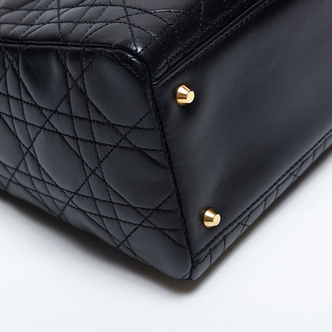 Christian Dior Lady 2way Medium Handbag black WS14908