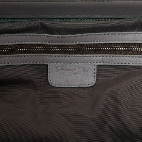 Christian Dior Leather Gathered Handbag gray WS14909