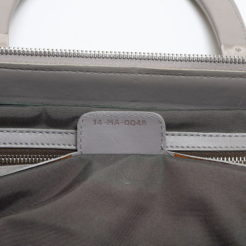 Christian Dior Leather Gathered Handbag gray WS14909