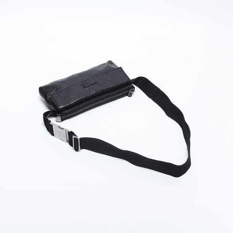 グッチ GUCCI GG シマ レザー ウエストバッグ ブラック WS14911