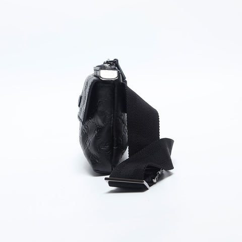グッチ GUCCI GG シマ レザー ウエストバッグ ブラック WS14911