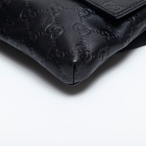 グッチ GUCCI GG シマ レザー ウエストバッグ ブラック WS14911