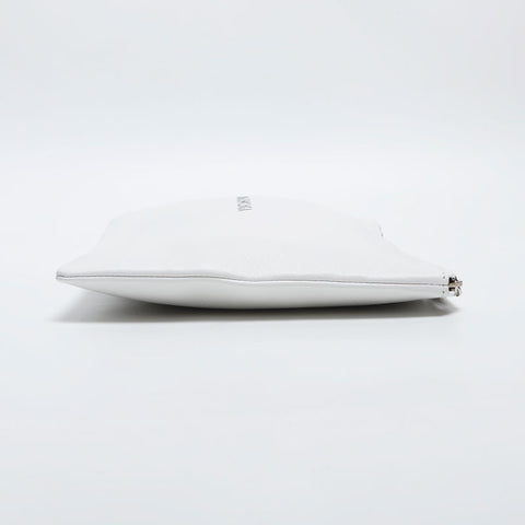 BALENCIAGA leather logo Clutch bag white WS14912
