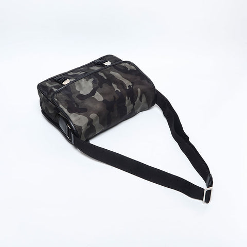PRADA Camo Camouflage Logo Nylon Shoulder Bag green WS14913