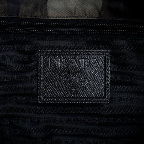 PRADA Camo Camouflage Logo Nylon Shoulder Bag green WS14913