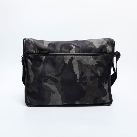 PRADA Camo Camouflage Logo Nylon Shoulder Bag green WS14913