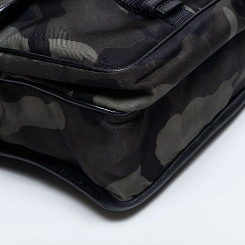 PRADA Camo Camouflage Logo Nylon Shoulder Bag green WS14913