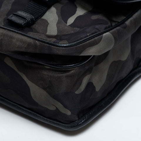 PRADA Camo Camouflage Logo Nylon Shoulder Bag green WS14913