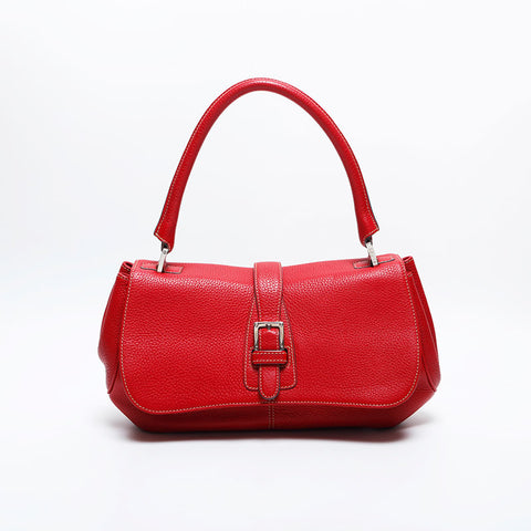 LOEWE leather one belt Shoulder Bag Red WS14915