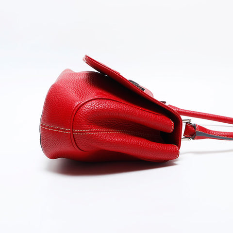 LOEWE leather one belt Shoulder Bag Red WS14915