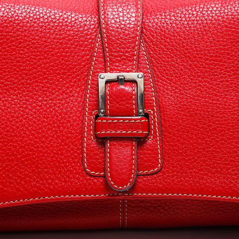LOEWE leather one belt Shoulder Bag Red WS14915