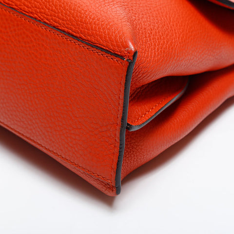 GUCCI Leather Bamboo Daily Shoulder Bag Orange WS14916
