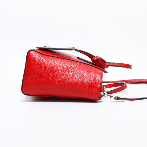 GUCCI Leather 2way Small Swing Shoulder Bag Red WS14917