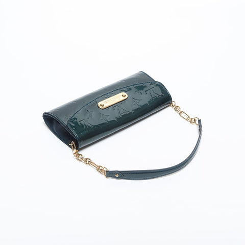 LOUIS VUITTON Patent Leather Monogram Sunset Bluebird Shoulder Bag green WS14919