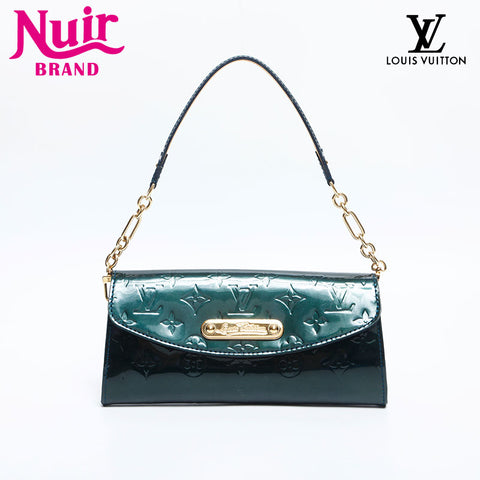 LOUIS VUITTON Patent Leather Monogram Sunset Bluebird Shoulder Bag green WS14919