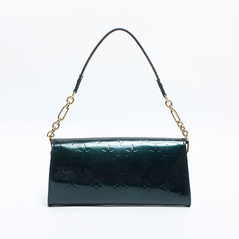 LOUIS VUITTON Patent Leather Monogram Sunset Bluebird Shoulder Bag green WS14919