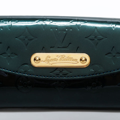 LOUIS VUITTON Patent Leather Monogram Sunset Bluebird Shoulder Bag green WS14919