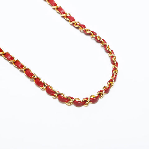 極美品 シャネル CHANEL 1番台 1985-1993 ラムスキン ミニ マトラッセ ショルダーバッグ  レッド WS14920