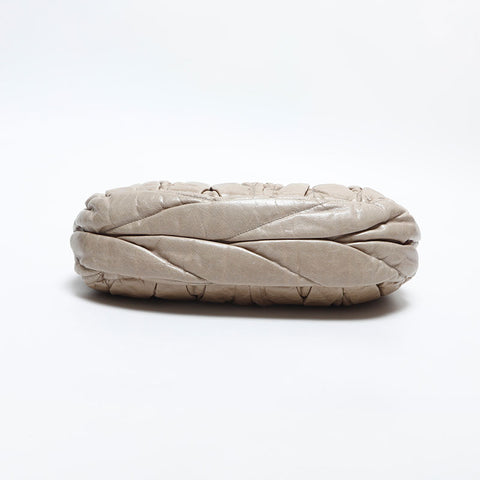 Miu Miu Vitello Luxe Leather Matelasse Shoulder Bag beige WS14926