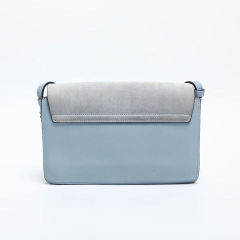 Chloe Leather Suede FAYE Shoulder Bag blue WS14928