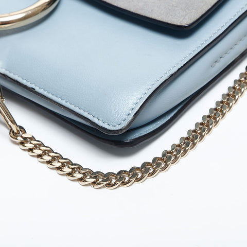 Chloe Leather Suede FAYE Shoulder Bag blue WS14928
