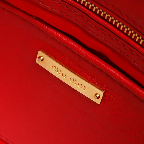 Miu Miu Materasse leather Shoulder Bag Red WS14929
