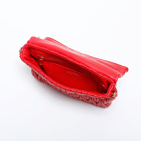 Miu Miu Materasse leather Shoulder Bag Red WS14929