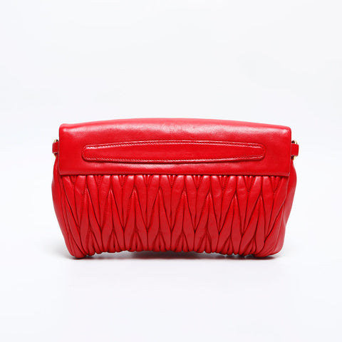 Miu Miu Materasse leather Shoulder Bag Red WS14929