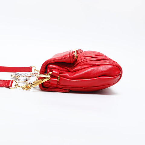 Miu Miu Materasse leather Shoulder Bag Red WS14929