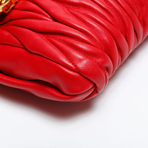 Miu Miu Materasse leather Shoulder Bag Red WS14929