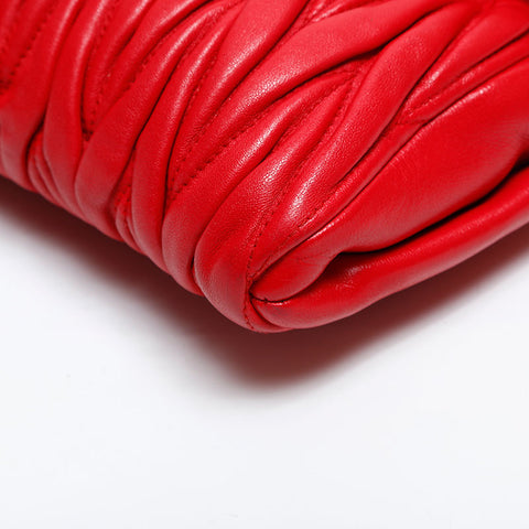 Miu Miu Materasse leather Shoulder Bag Red WS14929